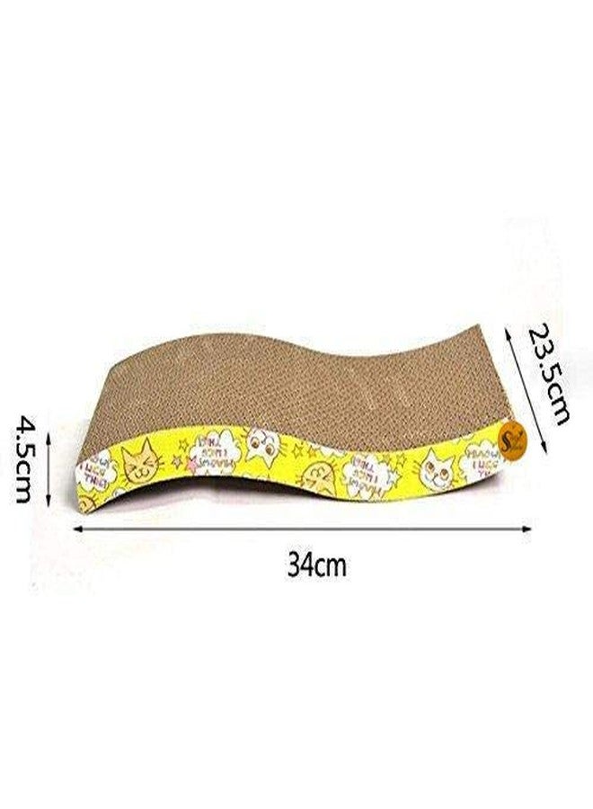 سايج سكوير لوح خدش مربع كبير الحجم من سيج، لعبة صحية مع النعناع البري للقطط والقطط الصغيرة والجراء، لون أصفر - Image 3